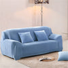 Azul claro - Fundas de terciopelo para sofás y sofás de esquina - La Casa de las Fundas