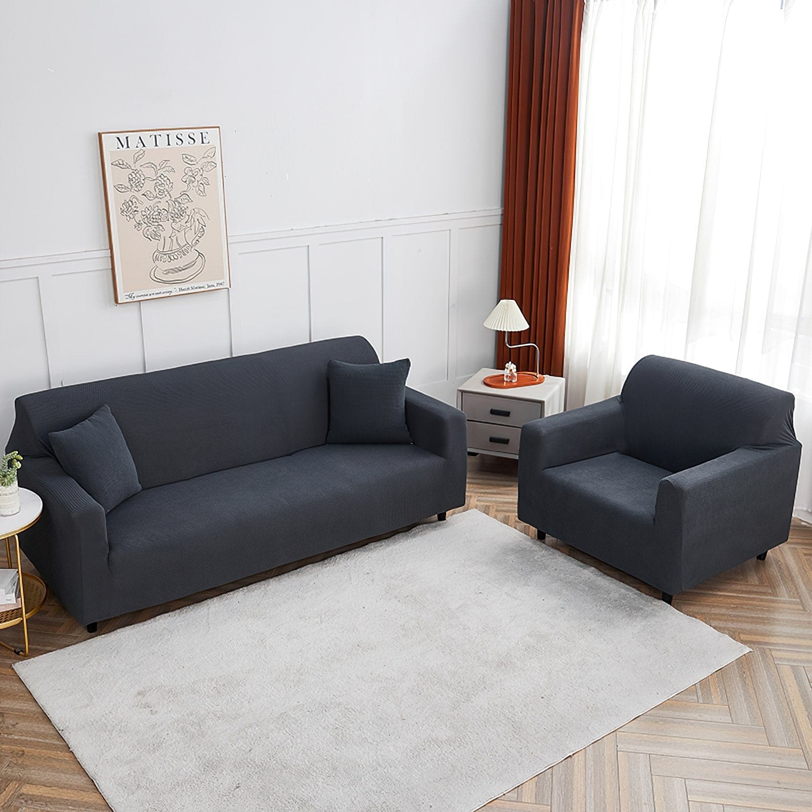 Gris - Fundas impermeables para sofás y sofás de esquina - La Casa de las Fundas