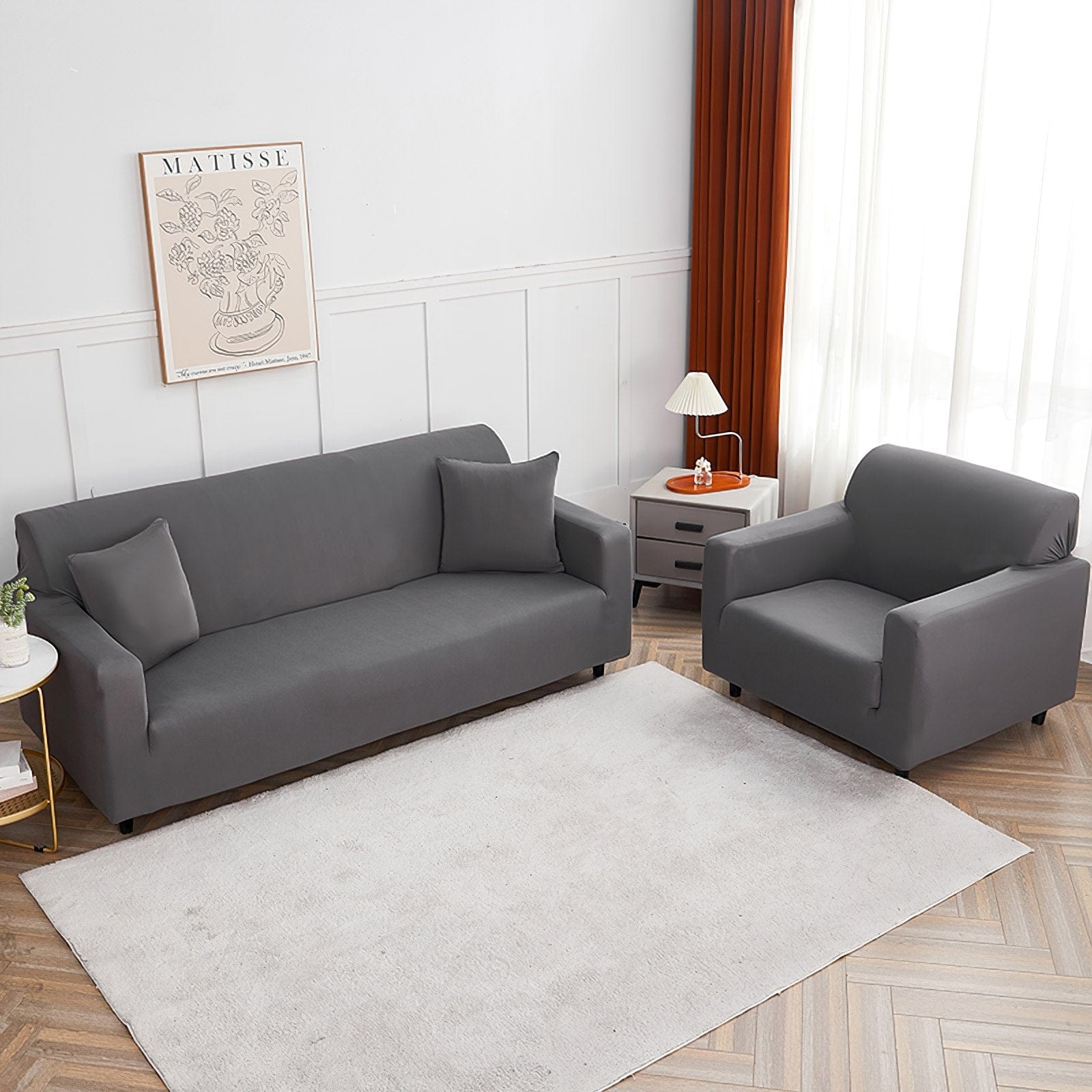 Gris - Fundas para sofás y sofás de esquina - La Casa de las Fundas