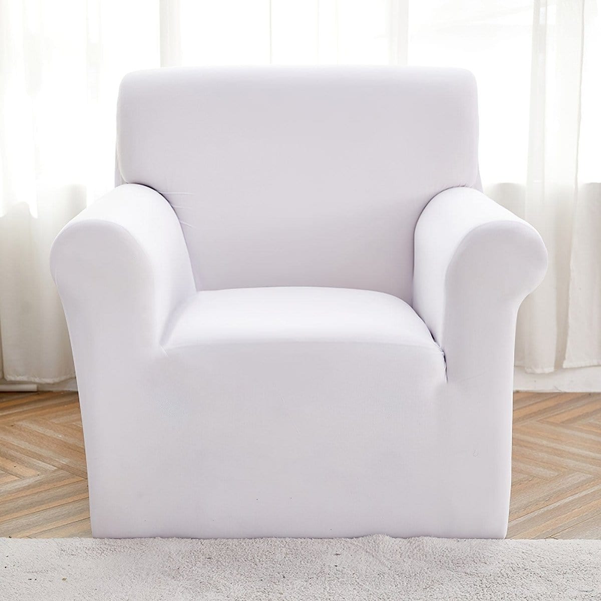 Funda de sillón elástica Blanco