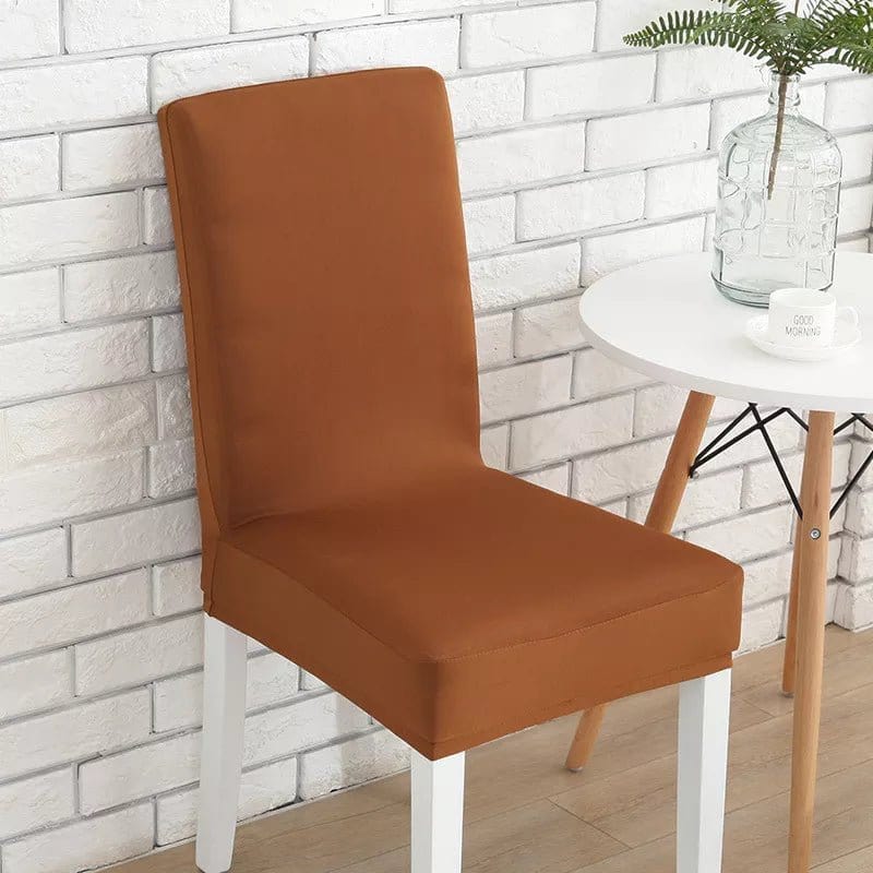 Funda de silla de comedor elástica Café