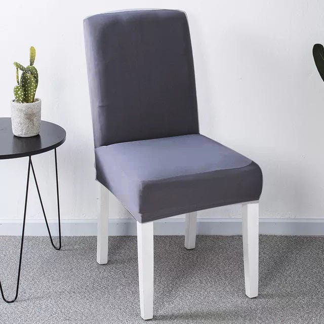 Funda de silla de comedor elástica Gris