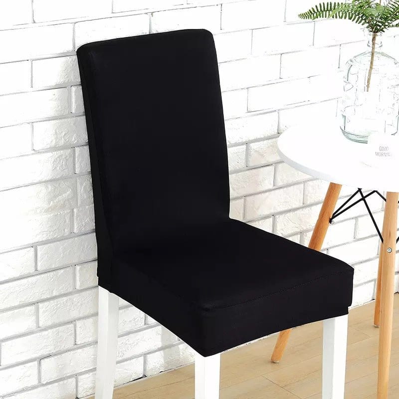 Funda de silla de comedor elástica Negro