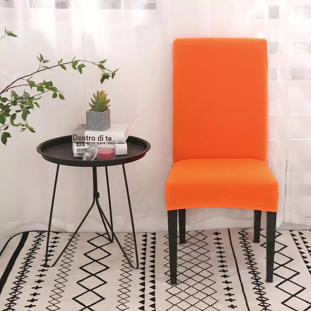 Funda de silla de comedor elástica Naranja