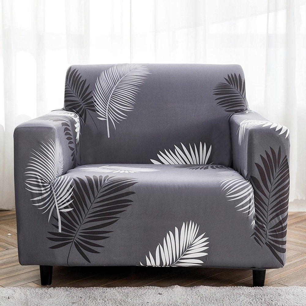 Funda de sillón elástica Gris palmas