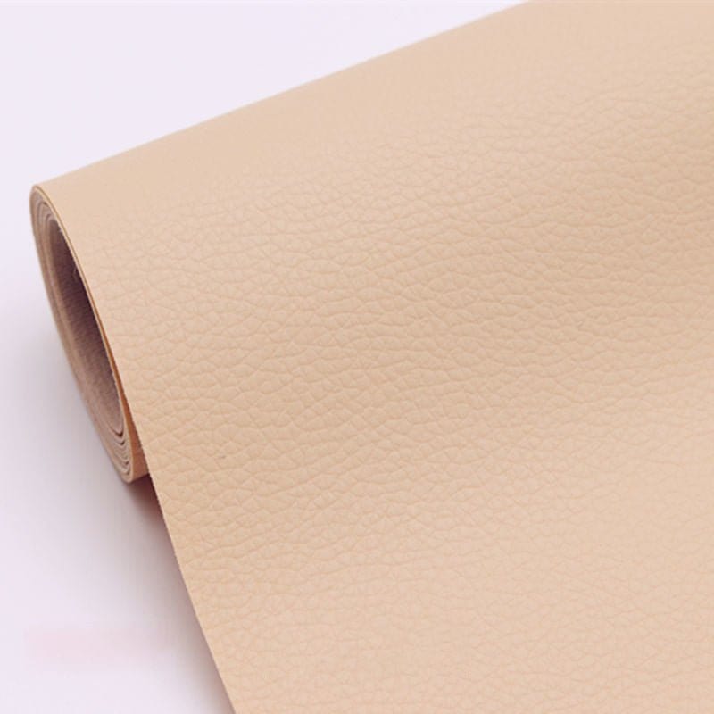 Parche autoadhesivo de reparación para piel y polipiel, color beige: rollo de parche autoadhesivo con grano de piel