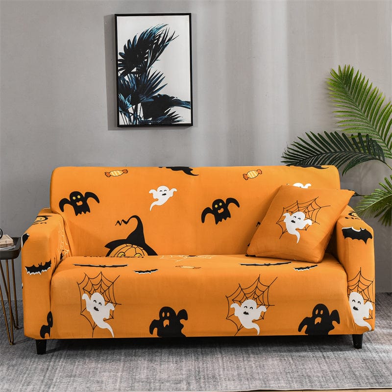 Black and white ghost Halloween - Fundas para sofás y sofás de esquina - La Casa de las Fundas