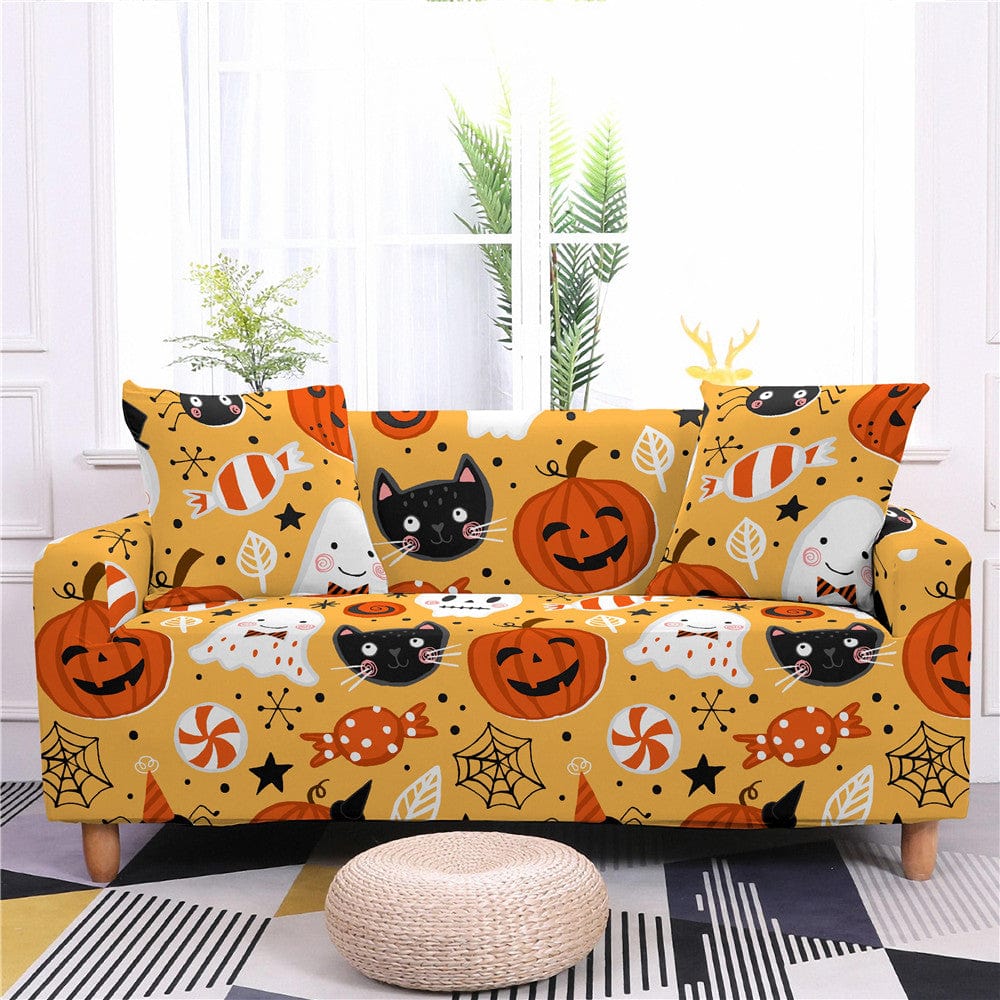 Pumpkin Halloween - Fundas para sofás y sofás de esquina - La Casa de las Fundas