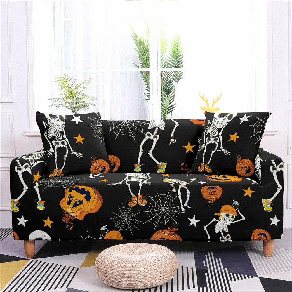 Skeleton Halloween - Fundas para sofás y sofás de esquina - La Casa de las Fundas