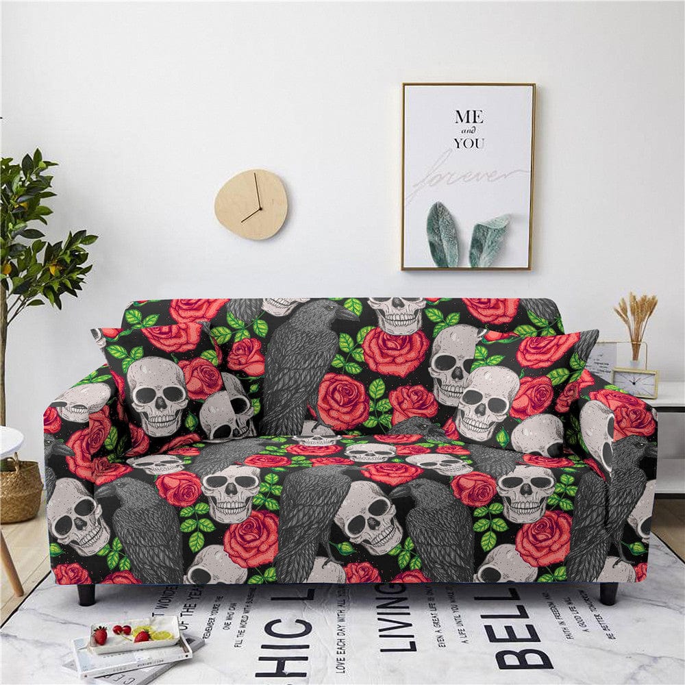 Skull Halloween - Fundas para sofás y sofás de esquina - La Casa de las Fundas