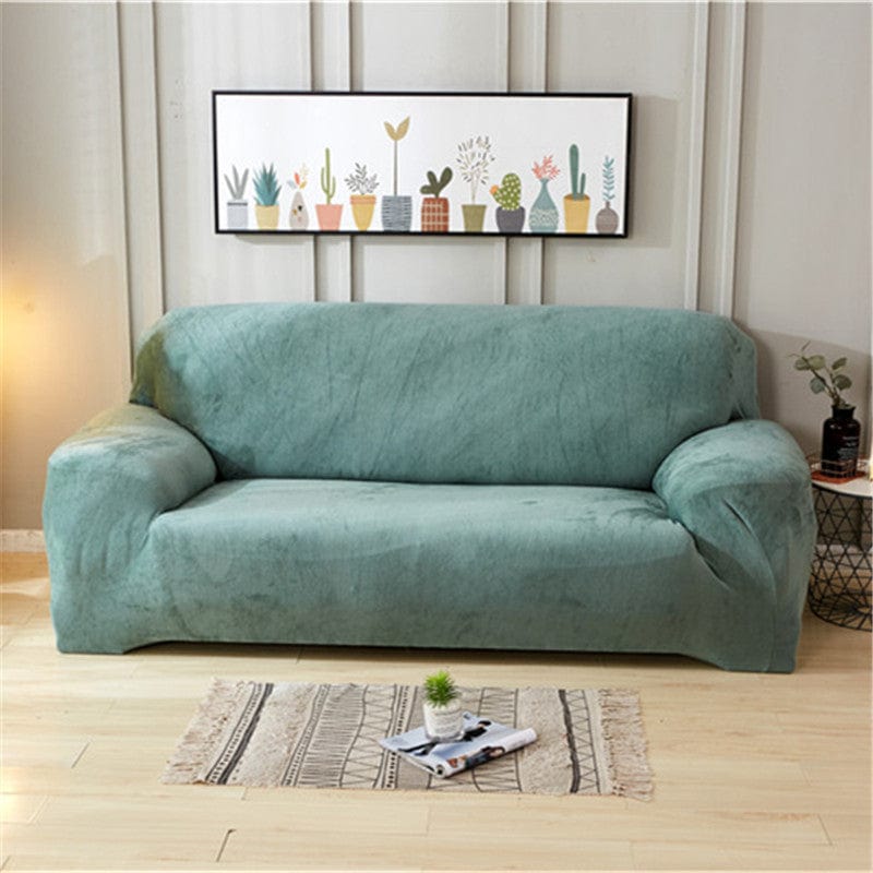 Verde - Fundas de terciopelo para sofás y sofás de esquina - La Casa de las Fundas